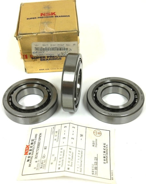 NIB NSK 35TAC72BDBDC10PN7A SUPER PRECISION BEARING, 35TAC72B, CONTAINS 3 IN BOX