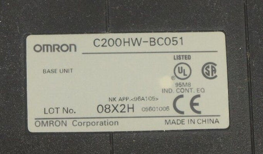 OMRON C200HW-BC051 5 SLOT CPU BACKPLANE, C200HWBC051