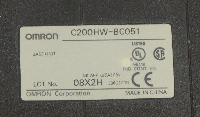OMRON C200HW-BC051 5 SLOT CPU BACKPLANE, C200HWBC051