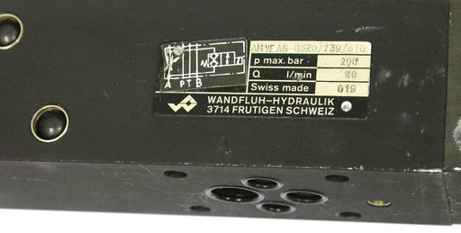 WANDFLUH-HYDRAULIK AMVEA6-S520/739/816 VALVE 200 P MAX. BAR 24V