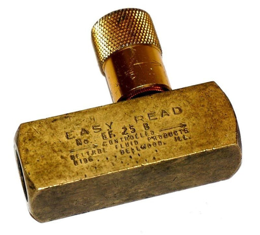 DELTROL EF 25 B EASY READ BRASS FLOW VALVE, 3/8" NPT, EF25B, EF-25-B