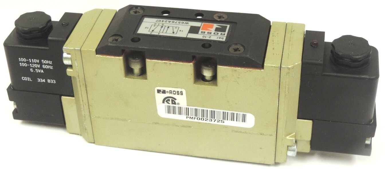 ROSS W6576A2407 SOLENOID VALVE 2-10 BAR, WITH 334B33 COILS 6.5VA 334 B33