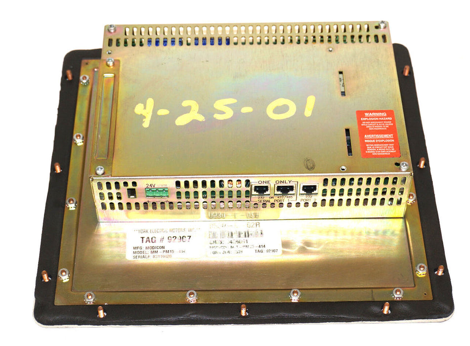 MODICON/TELEMECANIQUE MM-PM15-414 PANELMATE PLUS A/RN: 92-01793-02, 24VDC, 0.6A
