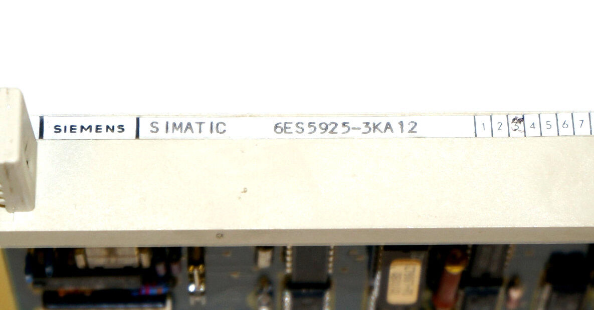 SIEMENS 6ES5925-3KA12 SIMATIC S5 CPU MODULE 925, 1K VERSION, 6ES59253KA12