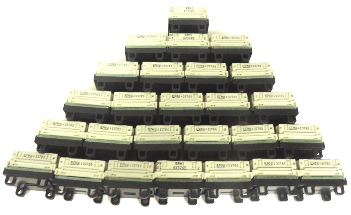 LOT OF 25 ERNI  433765 TWO PART EURO CONNECTOR 20 CONTACT(S), FEMALE, STRAIGHT