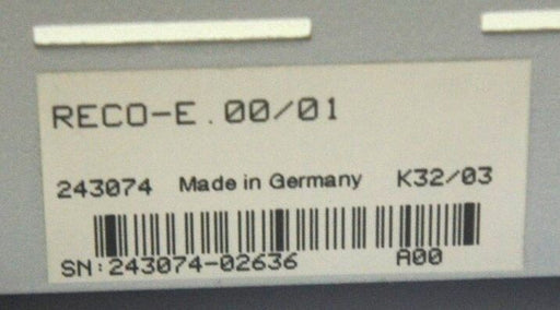 INDRAMAT RECO-E.00/01 8-SLOT EXPANSION RACK FOR I/O CARDS, RECOE0001