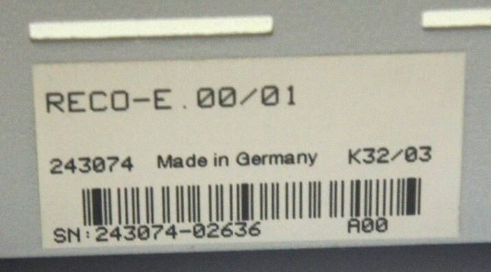 INDRAMAT RECO-E.00/01 8-SLOT EXPANSION RACK FOR I/O CARDS, RECOE0001