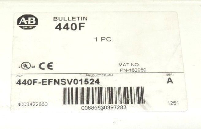 NIB ALLEN BRADLEY 440F-EFNSV01524 SAFETY CONTROL SER. A 440FEFNSV01524