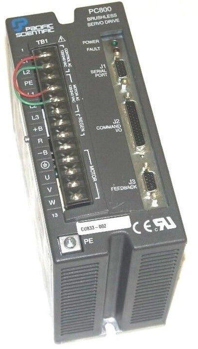 PACIFIC SCIENTIFIC PC800 MODEL: CU833-002 BRUSHLESS SERVO DRIVE CU833002