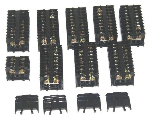 LOT OF 84 IDEC BNH10W TERMINAL BLOCKS, 10A, 600V, W/ LOT OF 4 BNE15W END PLATES