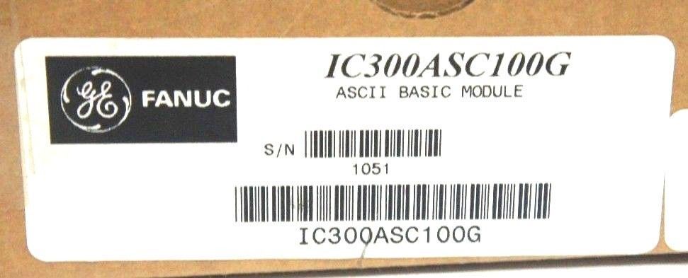 NIB SEALED FANUC IC300ASC100G ASCII BASIC MODULE, THREE PORTS