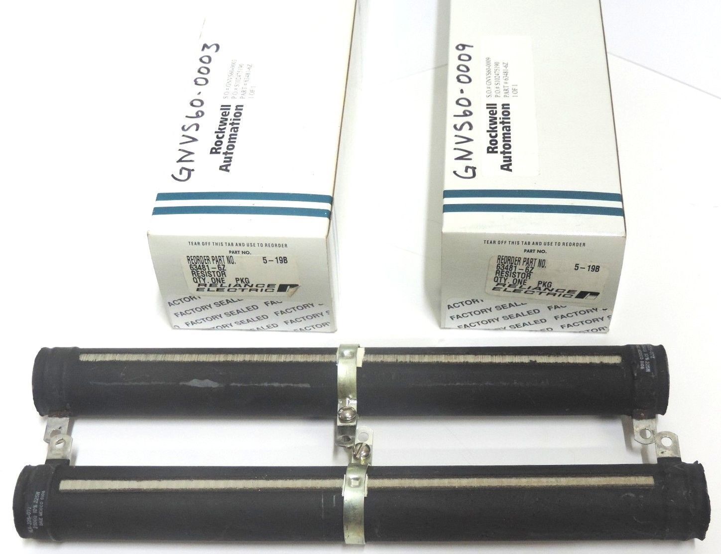 LOT OF 2 NIB RELIANCE ELECTRIC 63481-6Z RESISTORS 634816Z