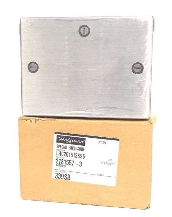 NIB HOFFMAN LHC201512SS ENCLOSURE STAINLESS STEEL 4X HINGED COVER LHC201512SS6