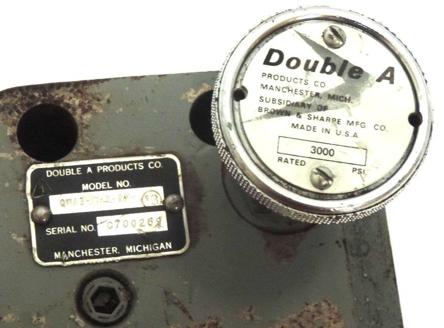 DOUBLE A PRODUCTS QWA3-165-3M-13 PRESSURE RELIEF VALVE QWA31653M13, 3000 PSI