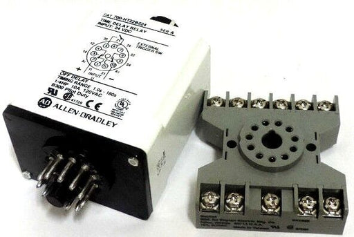 ALLEN BRADLEY 700-HT22BZ24 SER. A TIME DELAY RELAY W/ DAYTON 6X156E SOCKET