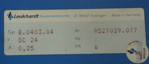 LEUKHARDT 8.0403.04 BK MIKRO 4 TIME DELAY RELAY 9527029.077