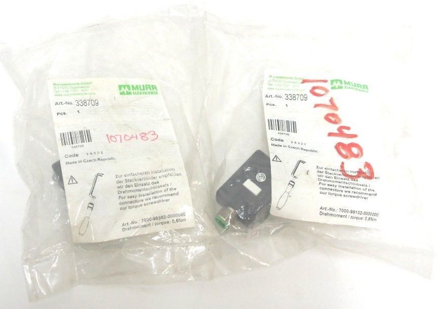 LOT OF 2 NIB MURR ELEKTRONIK 338709 ADAPTORS 110VAC/DC, 1A