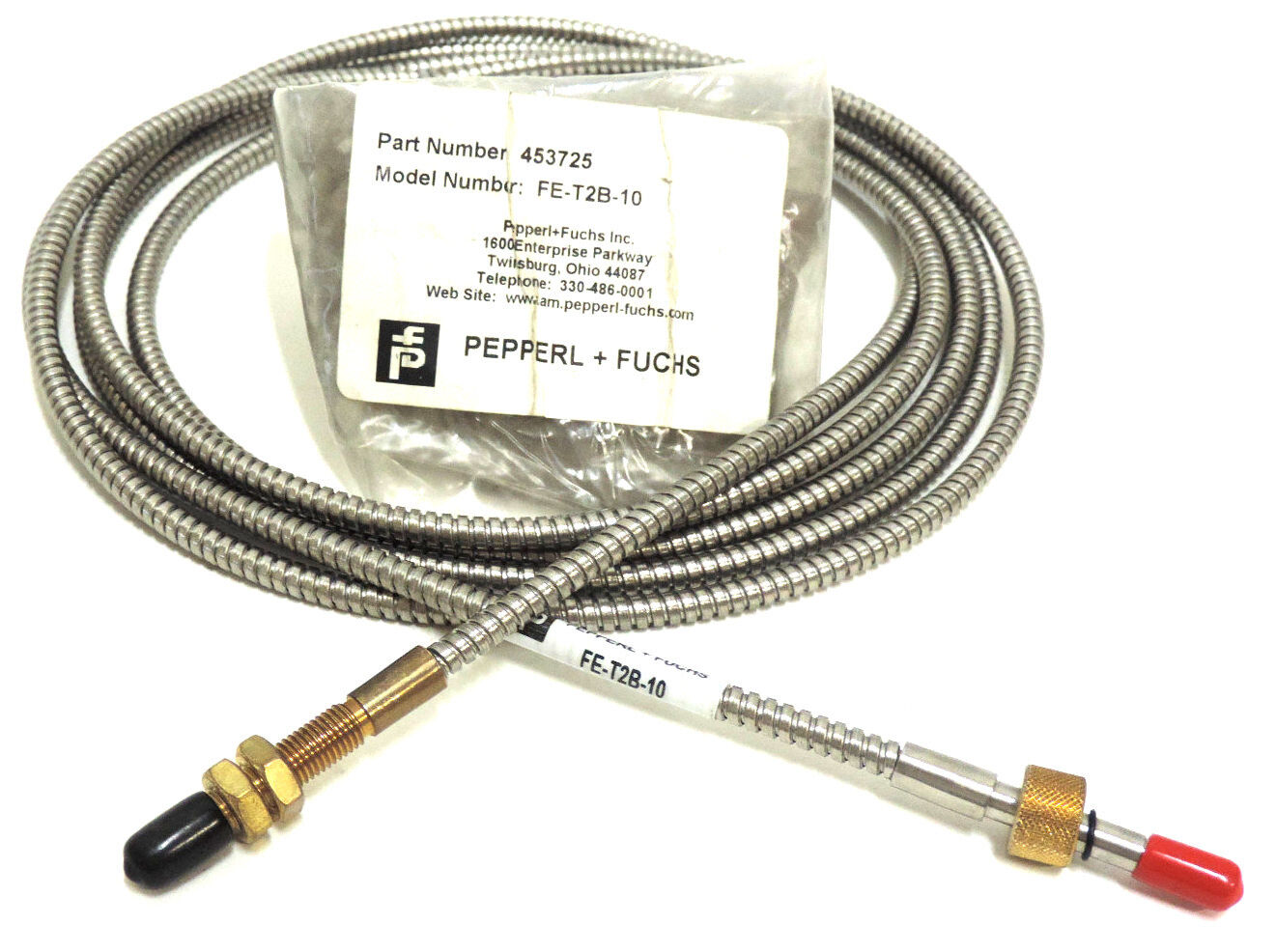 NEW PEPPERL FUCHS FE-T2B-10 PHOTOELECTRIC THRU BEAM FIBER OPTIC INSULATED