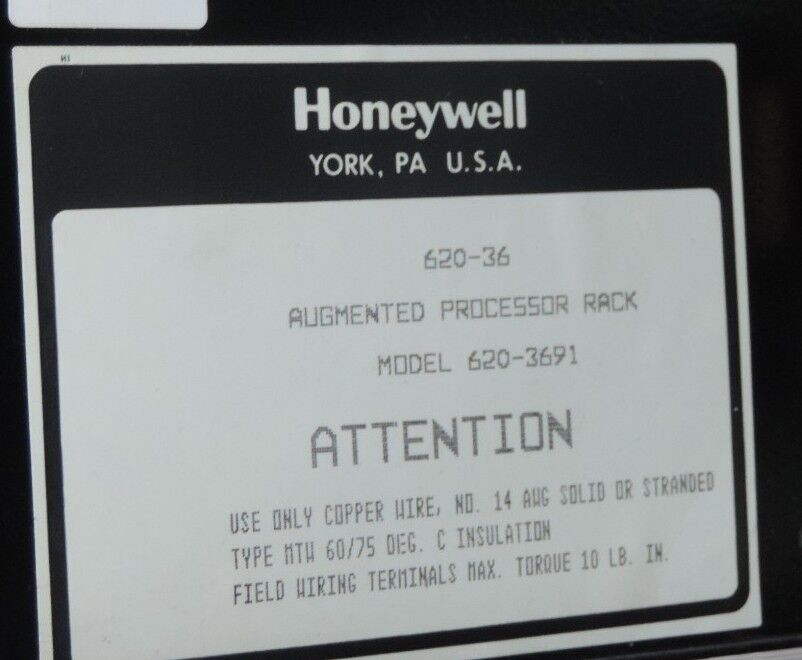 HONEYWELL 620-3691 AUGMENTED PROCESSOR RACK 6203691