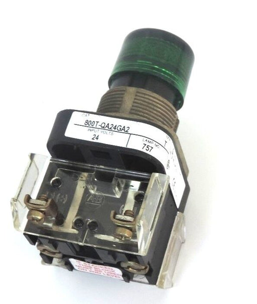 ALLEN BRADLEY 800T-QA24GA2 PUSHBUTTON 800TQA24GA2 SER. T  W/ 800T-XA2 SER. D