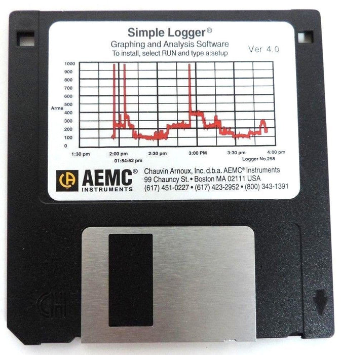 AEMC SIMPLE LOGGER SOFTWARE VER. 4.0 & MANUAL L100, L110, L230, L260, L600, L605