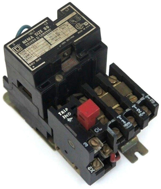 SQUARE D 8536-A02 STARTER FORM S SERIES C 1-1/2HP 8536A02 8536A0-2