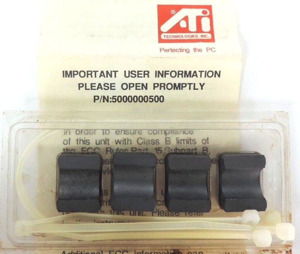 NEW ATI FERRITE KIT 5000000500 FOR VIDEO CABLES, TWO KITS INCLUDED