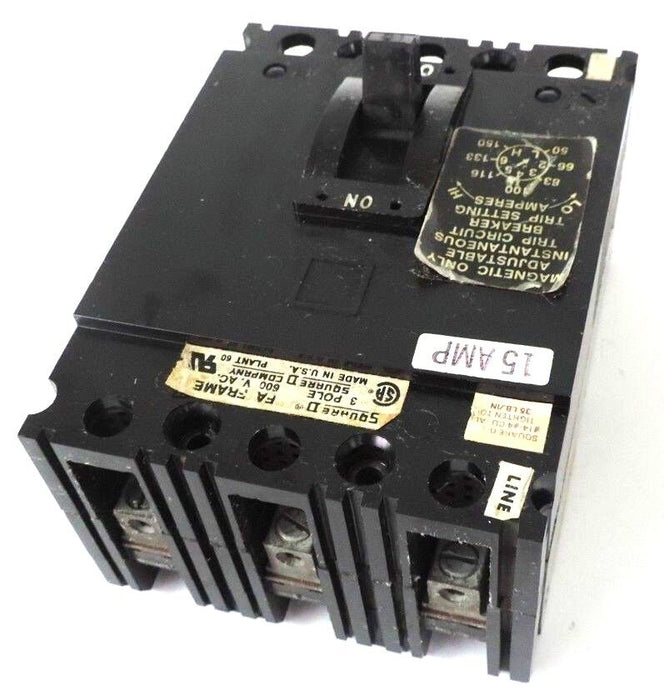 SQUARE D FAL-36015-13M CIRCUIT BREAKER FAL3601513M 3-POLE, 600 VAC, FAL3601513M