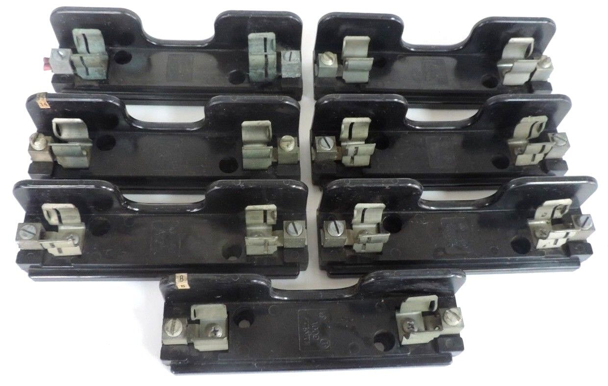 LOT OF 7 GOULD SHAWMUT 60300 FUSE HOLDERS 30 AMP 1 POLE 600 VOLT HK CLASS