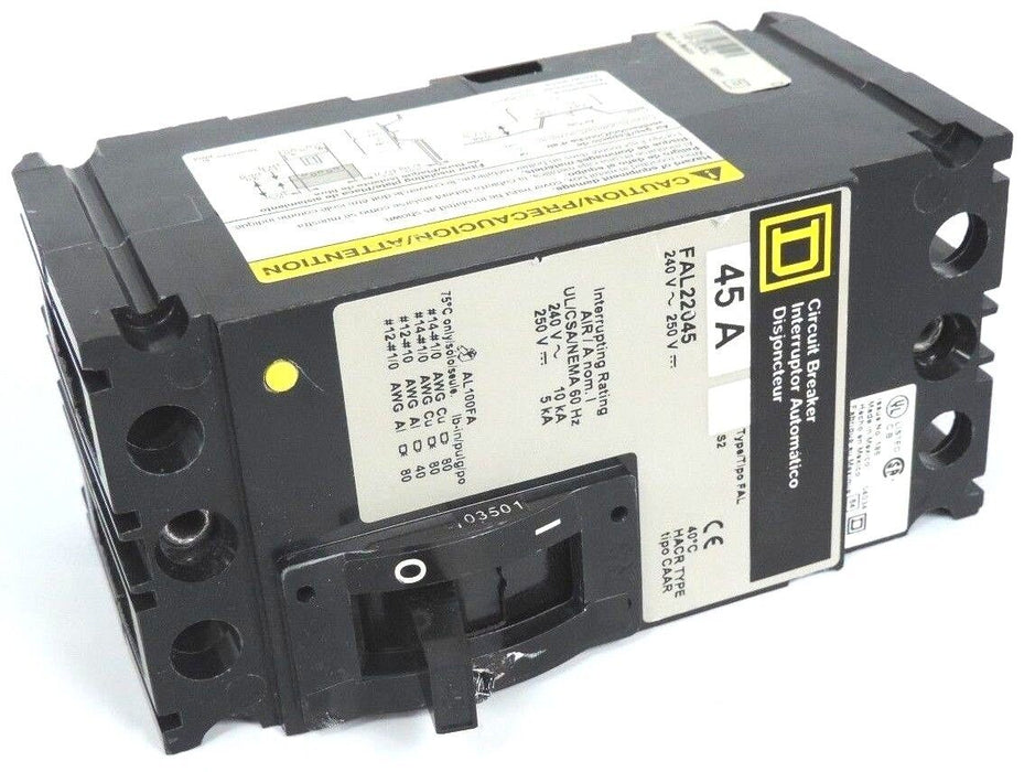 SQUARE D FAL22045 MOLDED CASE CIRCUIT BREAKER 240V~250V 45A