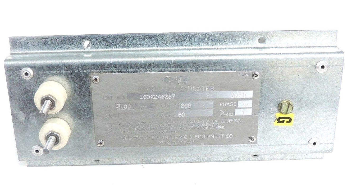 INDEECO PROCESS AIR HEATER CAT. NO. 169X246287, KW: 3.00 VOLTS: 208 PHASE: 1