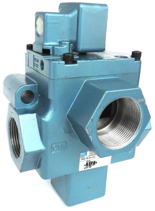 NEW MAC 58D-75-611JC SPOOL VALVE 3WAY BALANCED VAC TO 150PSI 24VDC