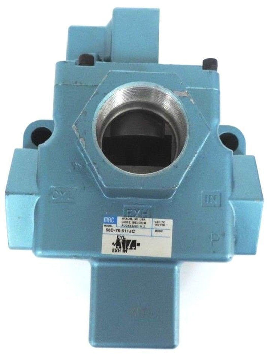 NEW MAC 58D-75-611JC SPOOL VALVE 3WAY BALANCED VAC TO 150PSI 24VDC