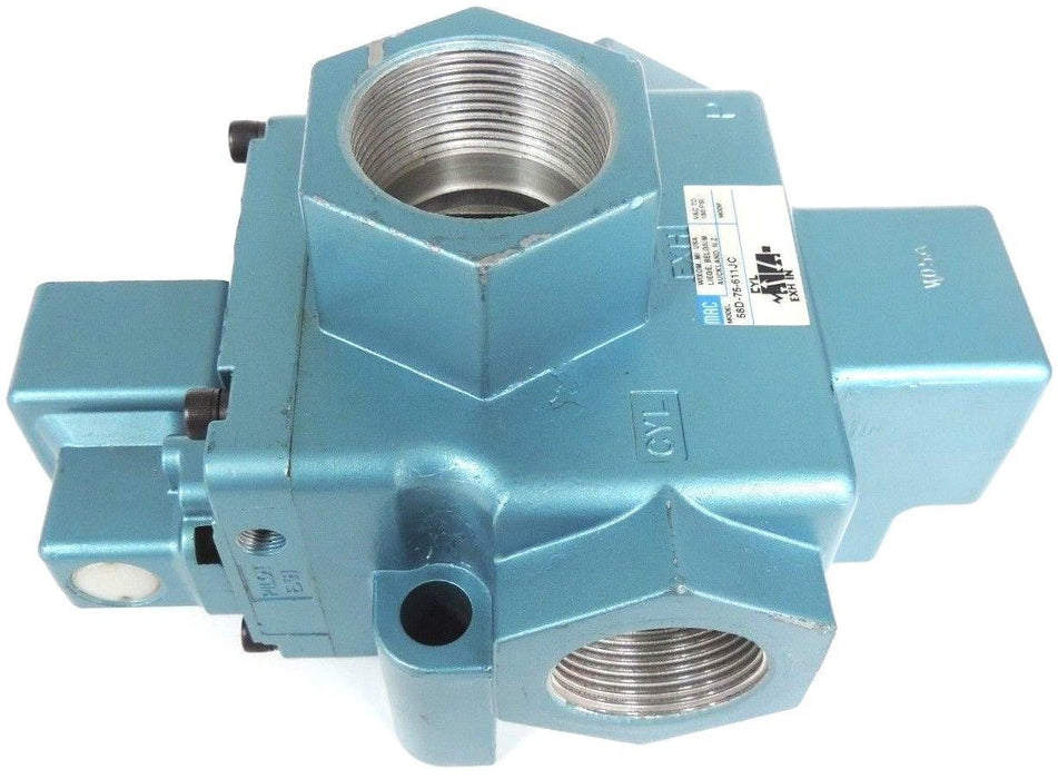 NEW MAC 58D-75-611JC SPOOL VALVE 3WAY BALANCED VAC TO 150PSI 24VDC