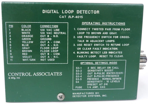 CONTROL ASSOCIATES LP-4015 DIGITAL LOOP DETECTOR LP4015