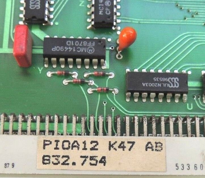 HEINEN ELEKTRONIK PIOA12 K47 AB 832.754 PC BOARD 60907-7.4, PIOA