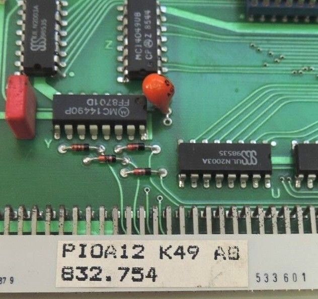 HEINEN ELEKTRONIK PIOA12 K49 AB 832.754 PC BOARD 60907-7.4, PIOA