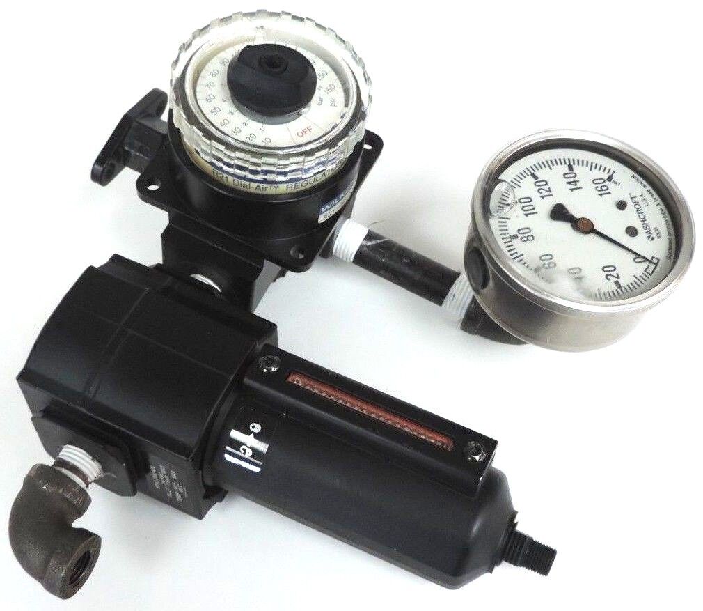 NORGREN F73C-2AN-AD0 PNEUMATIC FILTER ASSY. W/ WILKERSON R21-02-000B REGULATOR