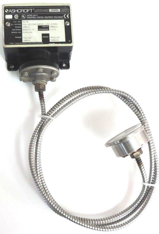 ASHCROFT B424B SNAP ACTION PRESSURE SWITCH , W/ TYPE 320, DIAPHRAGM 316L SENSOR