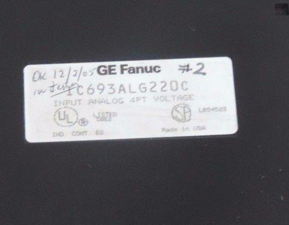 GE FANUC IC693ALG220C INPUT ANALOG MODULE 4PT VOLTAGE