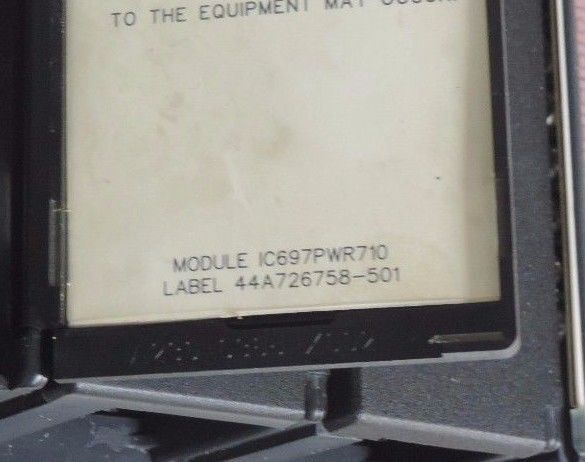 FANUC IC697CHS790D RACK 9-SLOT RACK W/ IC697PWR710 POWER SUPPLY IC697CPU771