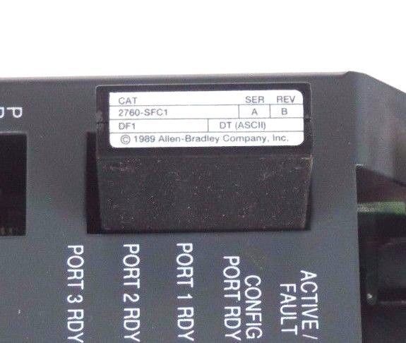 ALLEN BRADLEY 2760-RB FLEXIBLE INTERFACE MODULE SER A REV K W/ 2760-SFC1 MODULE