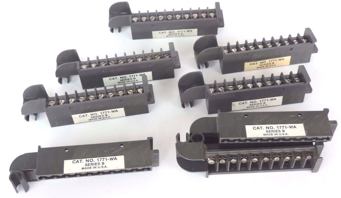 LOT OF 8 ALLEN BRADLEY 1771-WA FIELD WIRING ARMS, 10 TERMINALS SER. B