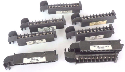 LOT OF 8 ALLEN BRADLEY 1771-WA FIELD WIRING ARMS, 10 TERMINALS SER. B