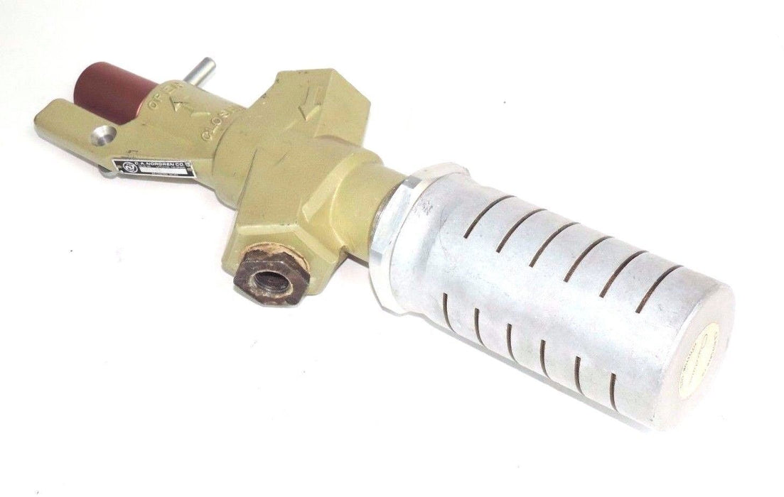 NORGREN C0014B POPPETT VALVE W/MUFFLER INLET 300 PSIG MAX. TEMP 175 °F THREAD 1"