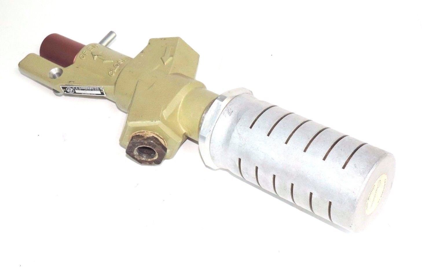 NORGREN C0014B POPPETT VALVE W/MUFFLER INLET 300 PSIG MAX. TEMP 175 °F THREAD 1"