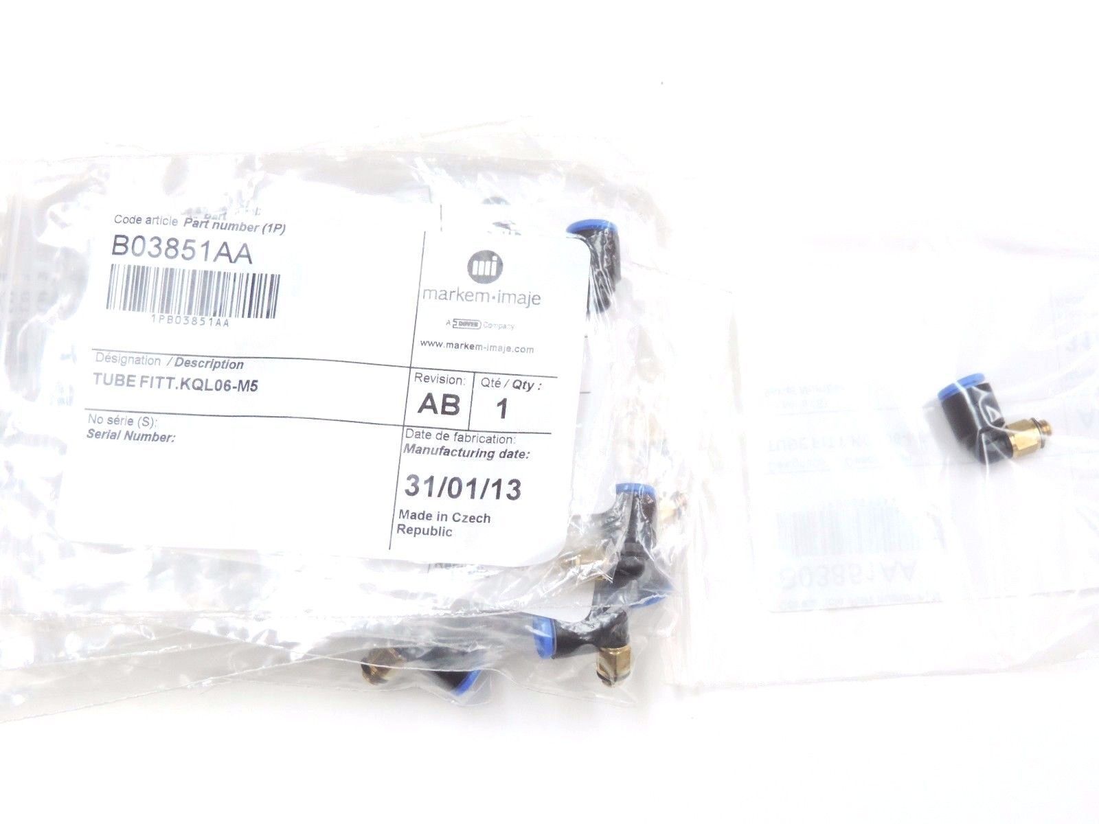 LOT OF 18 NEW MARKEM-IMAJE B03851AA TUBE FITT KQL06-M5 REVISION AB