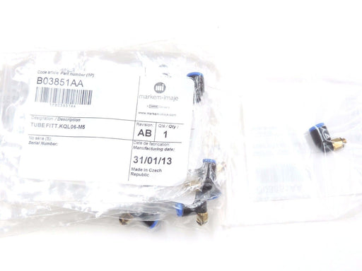 LOT OF 18 NEW MARKEM-IMAJE B03851AA TUBE FITT KQL06-M5 REVISION AB