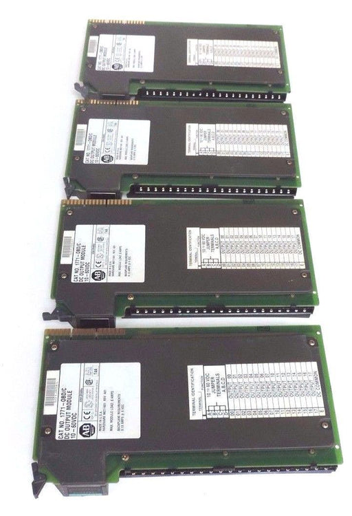 LOT OF 4 ALLEN BRADLEY 1771-OBD/C DC OUTPUT MODULES 10-60VDC 1771OBDC REV. A01