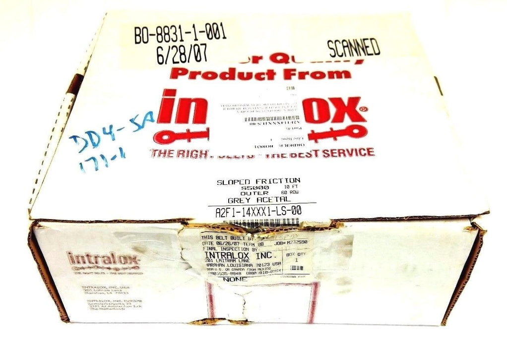 NIB INTRALOX A2F1-14XXX1-LS-00 SER. 5000 10' LONG 4.5" SLOPED FRICTION BELT